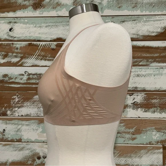 HONEYLOVE Silhouette Bra Size Medium Sand Wireless Adjustable Unlined EUC - Picture 2 of 6